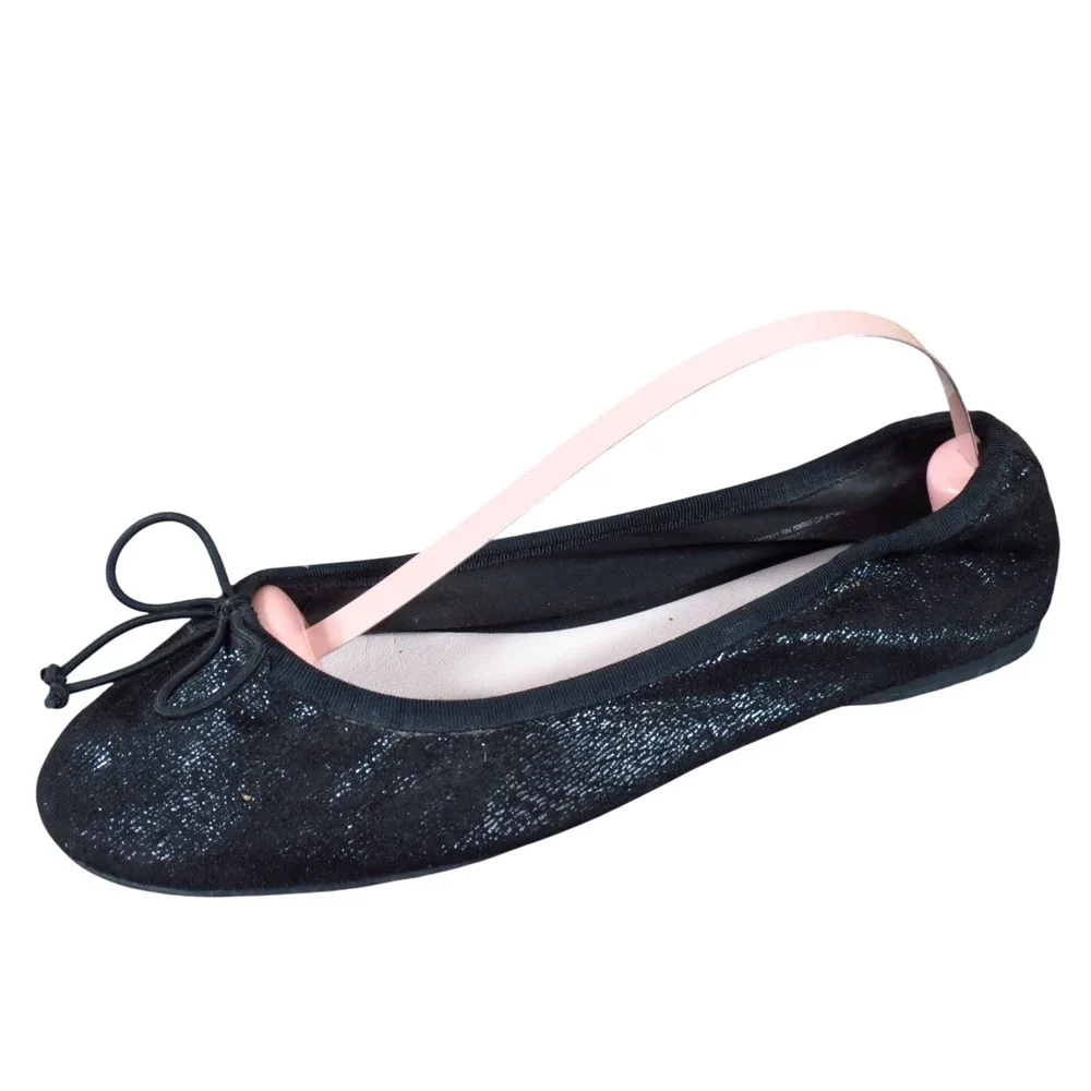 Ruby & Bloom‎ Girls Ballet Flat Dress Shoe Size 4.5 Black Glitter Bow Casual